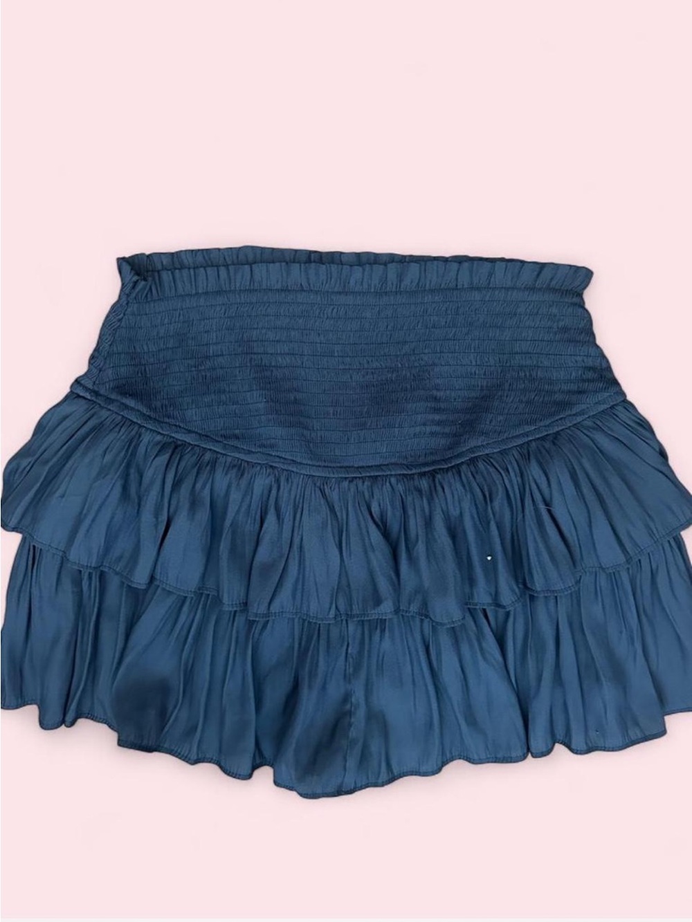 Women's Blue Tiered Ruffle Skirt size large Day + Moon🌙